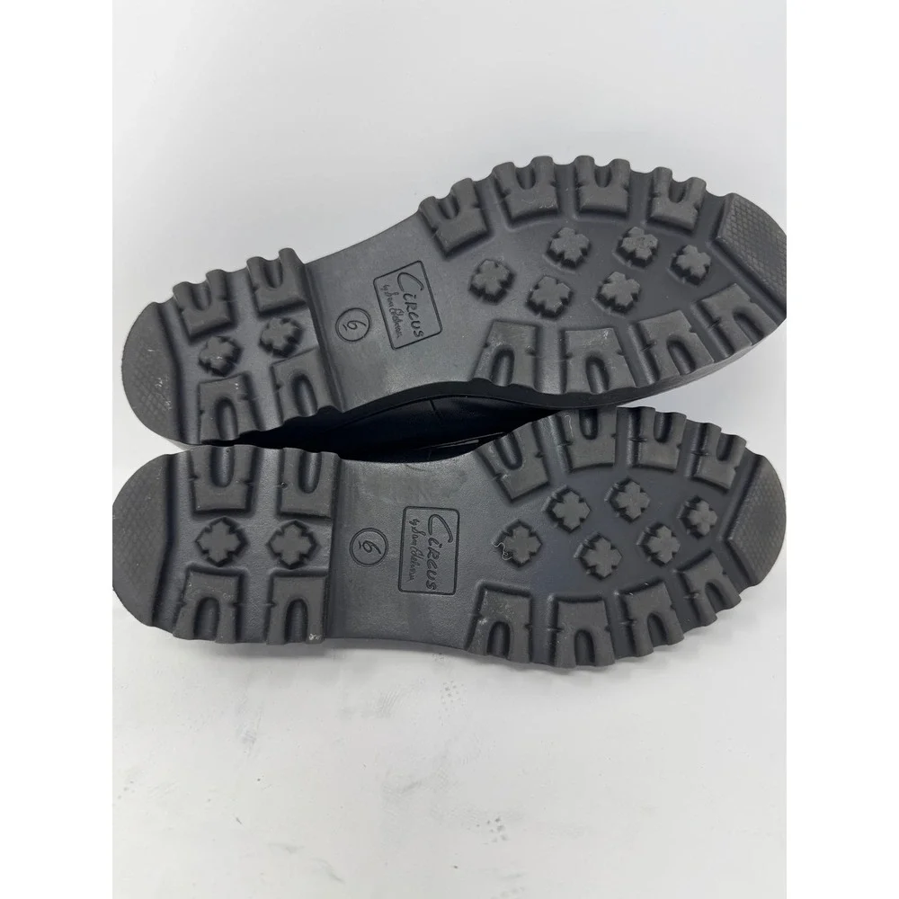 Circus NY by Sam Edelman Deana‎ Black Lug Sole Horsebit Loafers Platform Size 6M